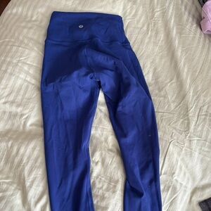 Lululemon Wunderunder Leggings sz 2 (larkin blue) barely worn